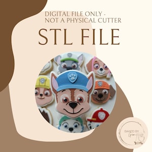 Archivo STL de cortador de galletas y grabador de cachorros