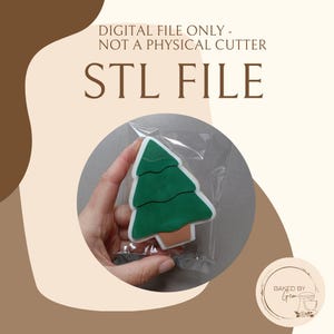 クリスマスツリーのクッキーカッターとデボス加工機のSTLファイル