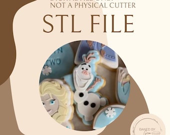 Snowman cookie cutter and debosser STL file