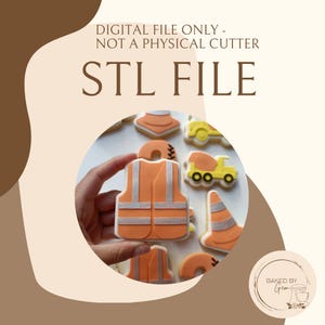 Hi-Vis / construction vest cookie cutter and debosser STL file