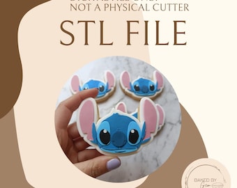 Stitch cookie cutter and debosser STL file
