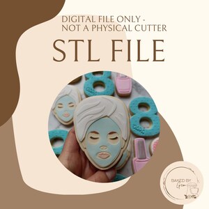 Face Mask Cookie cutter and debosser STL file
