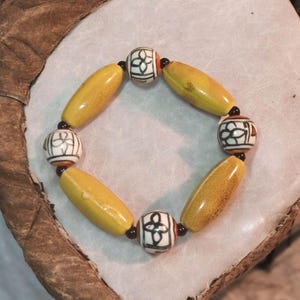 Yellow Beaded Bracelet