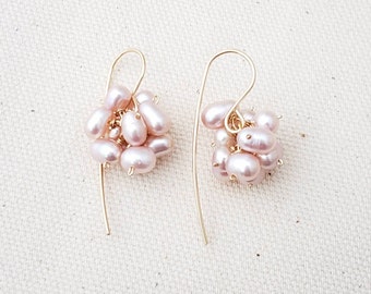 Pearl Earrings: 14Kt Gold Filled, June Birthstone, USA Handmade