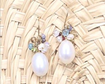 Genuine Pearl Earrings: 14Kt Gold Filled, June Birthstone, American Made