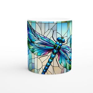 Dragon Fly Mug | Cup | Tea | Coffee | Latte | Insect | Bug | Bee | Butterfly Ceramic | 11oz | Gift