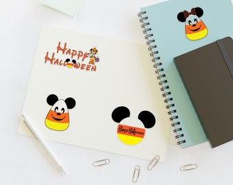 Happy Halloween Candy Corn Minnie - Disney 4-Piece Sticker Sheet