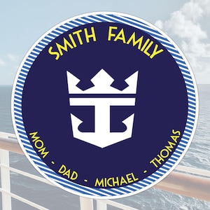 Cruise Magnet | Nautical Theme | Door Decor | Royal Caribbean, Carnival | 7.4 and 5 inches