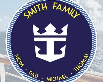 Cruise Magnet | Nautical Theme | Door Decor | Royal Caribbean, Carnival | 7.4 and 5 inches