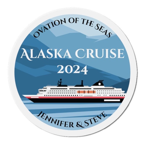 Cruise Door Magnet Alaska Adventure Decorate Royal Caribbean, Carnival, Celebrity ships 7 x 7