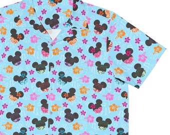 Men's Hawaiian Shirt Island Vibes and All-Over Tropical Mickey and Minnie