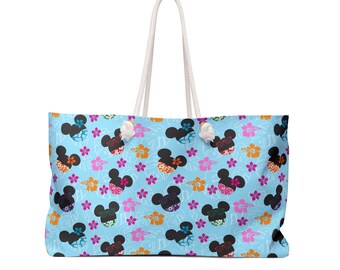 Island Vibes All Over Weekender Bag - Hawaiian Tropical Disney Mickey and Minnie Mouse