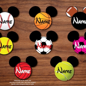 Sport Mickey Magnets | Cruise Door Decor | Football, Baseball, More! 5 Inches