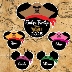 Pirate Cruise Magnets | Mickey Mouse | Disney Door Decor