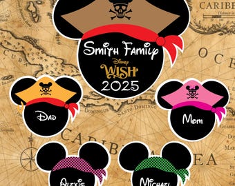Pirate Cruise Magnets | Mickey Mouse | Disney Door Decor
