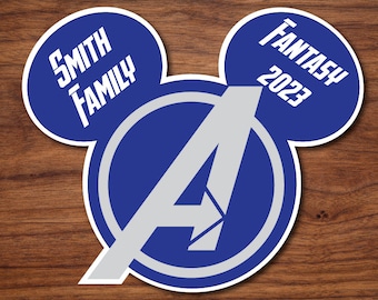 Avengers Mouse Head Family Magnet Sticker for Disney Cruise Door Decorating