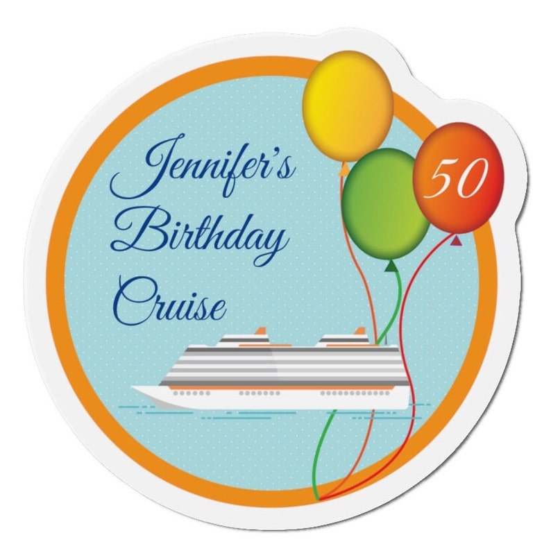 Birthday Cruise Magnet | Balloons & Decorations | Cabin Door Decor, 7x7 bild 1