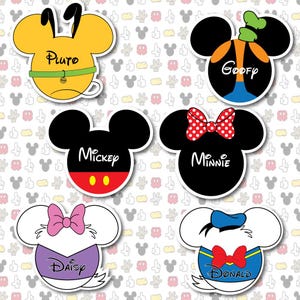 Mickey & Friends Magnets | Disney Cruise Door Decor | Pluto, Goofy, Donald, Daisy | 4x5