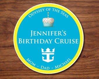 Cruise Door Magnet Birthday Celebration Nautical Theme (Royal, Carnival, Celebrity) Decorating