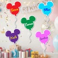 Personalized Disney Cruise Door Magnet with Mickey Balloons, Custom Name Door Decoration for Disney Vacation, Cruise Ship Party Gift
