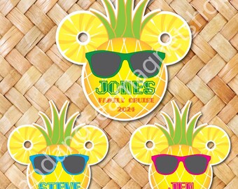 Pineapple Mickey Magnet | Disney Cruise Door Decor | Personalized with Name