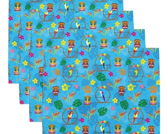 Enchanted Tiki Room Tropical Placemat Set - Blue