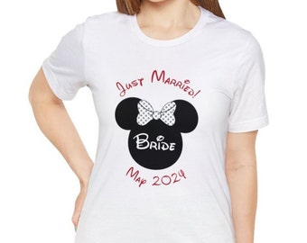 Wedding Party Mickey and Minnie Mouse Unisex T-Shirts - Bride, Groom, Bridesmaid, Groomsmen