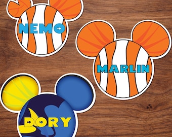 Finding Nemo Dory Marlin Mickey Magnet for Disney Cruise Door Decorating Fun