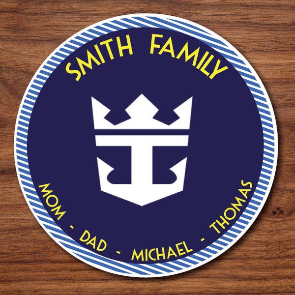 Personalized Cruise Door Magnet - Nautical Theme for Royal Caribbean or Carnival Cruises