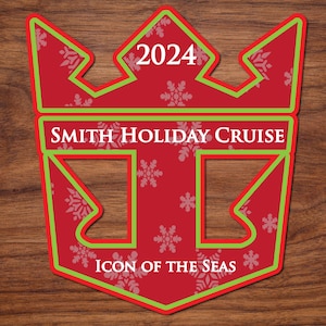 Royal Caribbean Christmas Magnet | Anchor Logo | Cruise Door Decor