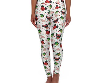 Deck the Halls with Mickey! Festive High-Waisted Christmas Leggings