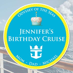 Birthday Cruise Magnet | Royal Caribbean, Carnival, Disney, Celebrity | Door Decor 7.4 x 7.4