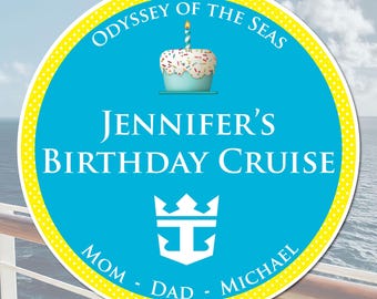 Birthday Cruise Magnet | Royal Caribbean, Carnival, Disney, Celebrity | Door Decor 7.4 x 7.4