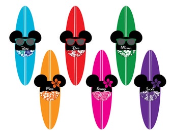 Cruise Door Magnets Surfs Up for Mickey & Minnie! Personalized Disney Cruise Stateroom Magnets for Decorating