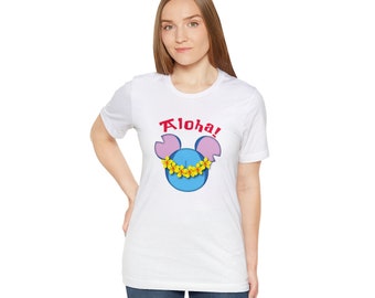 Stitch Tropical Unisex T-Shirt: Embrace the Aloha Spirit in Disney Fashion (AOP)