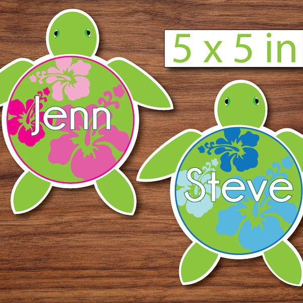 Cruise Door Magnet Hawaiian Honu Sea Turtle Personalized for Cruise Door Decorating -