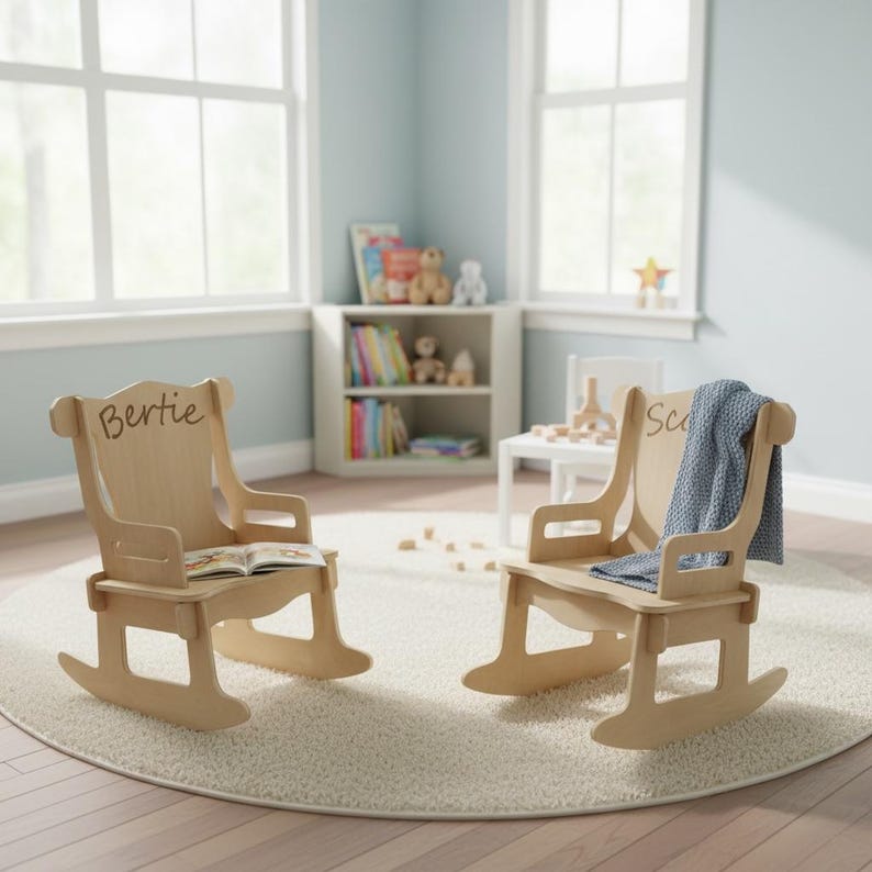Children Baby Toddler Rocking Chair - Natural or Stained Finish - DIY ...