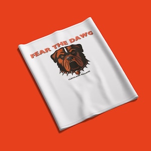 Fear the Dawg Neck Gaiter | Breathable Lightweight Face Cover for Sports, Running, Hiking, Pulling Hair Back, and Game Day | Washable