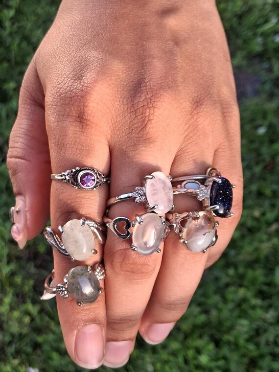 Bundle GemStone Crystal Quartz Styled Statement R… - image 10