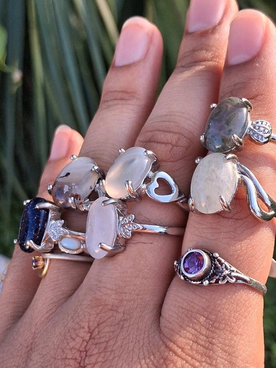Bundle GemStone Crystal Quartz Styled Statement R… - image 7