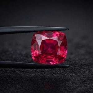 10 CT Certified Lab Grown Ruby Cushion Cut VVS1 Blood Red Loose Gemstone 12x12 MM for Engagement Ring Pendant Earrings Jewelry