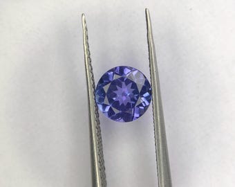 0.9 Carat Round Tanzanite Gemstone | Blue Violet December Birthstone