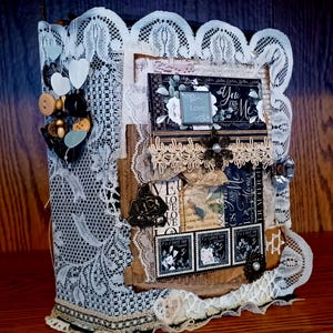 WEDDING vintage Graphic 45 Rose handmade junk journal scrapbook album LOVE