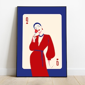 red dress poster Classic Red Dress Beauty Poster