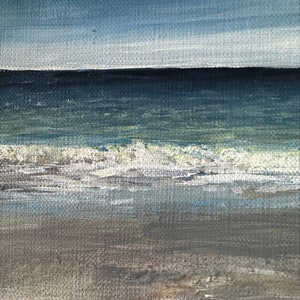 Beautiful Beach Day, 8&quot; x 8&quot;, seascape, beach, Summer