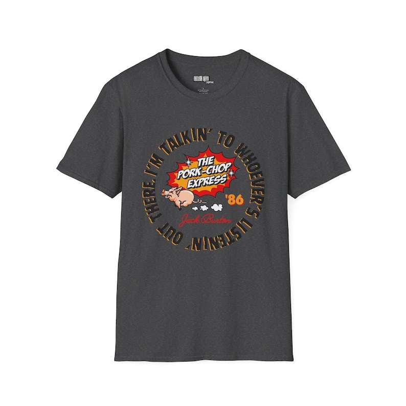Camiseta unisex Jack Burton Pork Chop Express - Camiseta de la película Big Trouble Little China, top gráfico, camiseta de película vintage, ropa clásica de culto. imagen 7