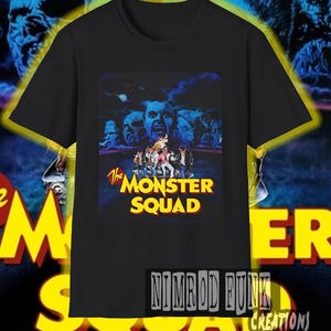 Monsters Squad Unisex Softstyle T-Shirt, Funny Monster Tee, Halloween Shirt, Creepy Creature Top, Horror Movie Fan Gift, Scary Monster
