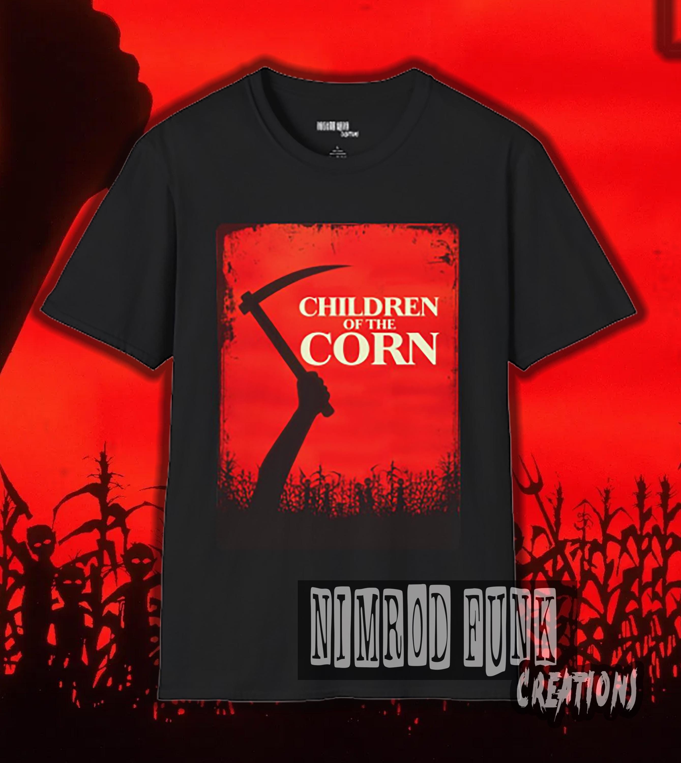 レトロハッピ Children of the Corn Horror Movie T-shirt: Unisex Softstyle