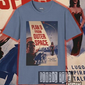 Retro Sci-Fi Tshirt, Vintage Alien Movie Tee, Plan 9 From Outer Space Shirt, UFO Graphic Top, Extraterrestrial Film Merch, Unisex Softstyle