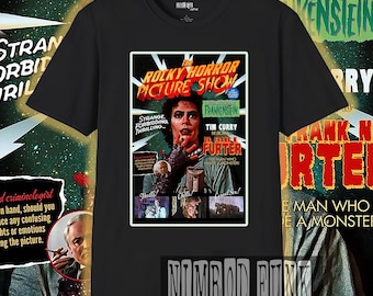 Camiseta unisex de Rocky Horror Picture Show, camiseta de película, camiseta gráfica de culto, camiseta retro para fans del cine, ropa de terror vintage.